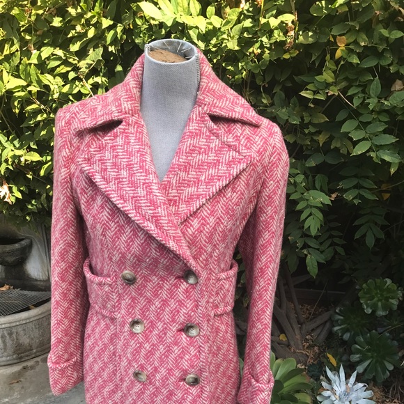 Ann Taylor Pink/ White Coat Size 4 - Picture 2 of 11
